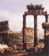 Bernardo Bellotto Capriccio with the Colosseum oil painting